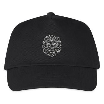 Psychedelischer Löwe Mandala - Kinder Basecap - Schwarz - Vorne