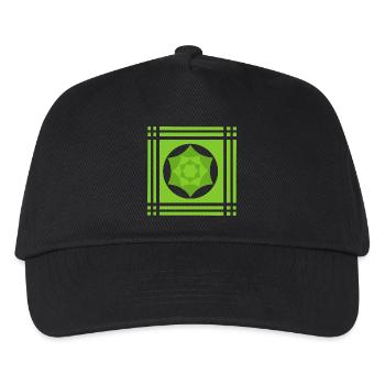 Jeu géométrique de couleurs en vert - Casquette de baseball Enfant - noir - Devant