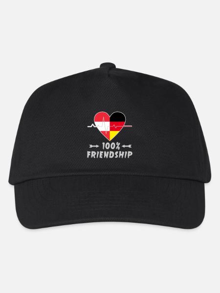 Österreich und Deutschland 100% Freundschaft - Kinder Basecap - Schwarz