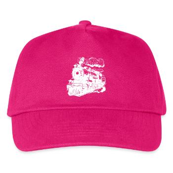 Locomotive Graphics - Kids’ Baseball Cap - fuchsia - Front