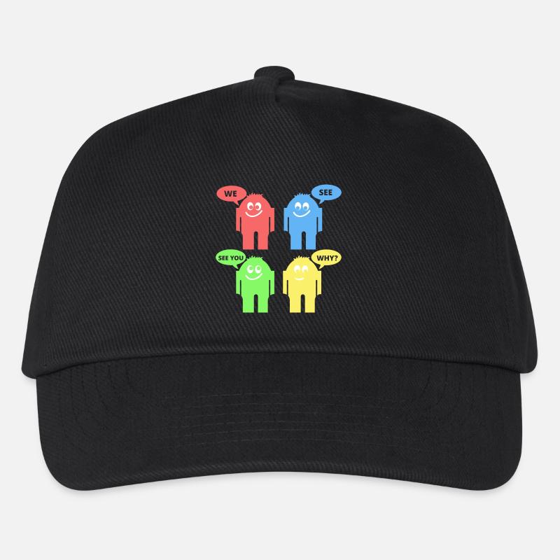 Funny Men - Kids’ Baseball Cap - black