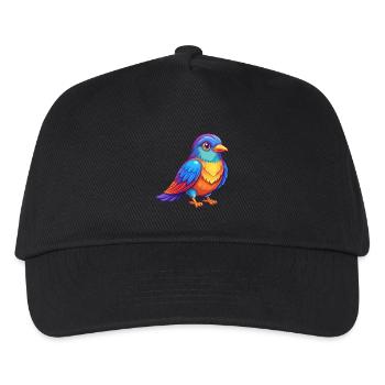 Coucou coloré Kawaii Dessin animé Personnage Clipart - Casquette de baseball Enfant - noir - Devant