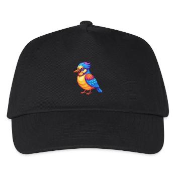 Oiseau geai coloré Kawaii dessin animé Personnage oiseau - Casquette de baseball Enfant - noir - Devant