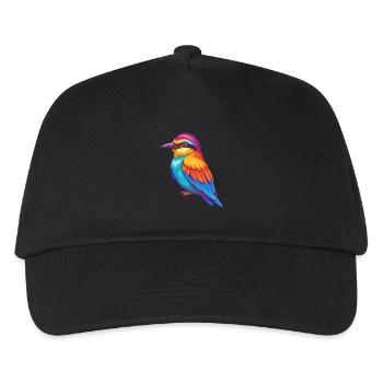 Bee Eater Colorful Kawaii Cartoon Character Bird - Kids’ Baseball Cap - black - Front