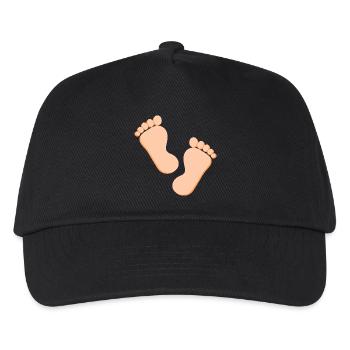 Fuß Füße Fußpflege Podologie - Kinder Basecap - Schwarz - Vorne