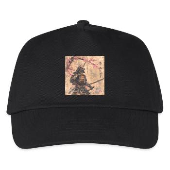 Japanisch, Samurai, Kirschblüte, Kunst, Ukiyo-E - Kinder Basecap - Schwarz - Vorne