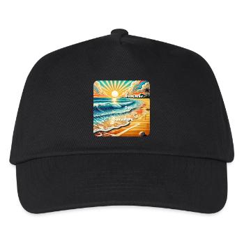 sunset beach - Kinder Basecap - Schwarz - Vorne
