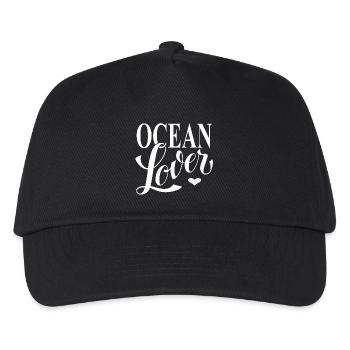 Ocean Lover - Designed by KissingLetters - Kinder Basecap - Schwarz - Vorne