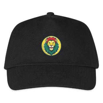 Lion mignon Kawaii dessin animé Clipart Animal de compagnie - Casquette de baseball Enfant - noir - Devant