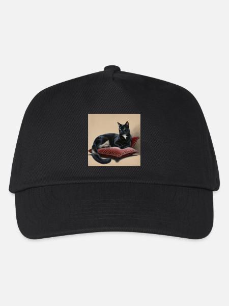 noir Oreiller chat - Casquette de baseball Enfant - noir