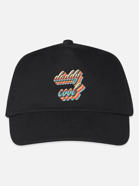 Daddy Cool Retro Straps - Kinder Basecap - Schwarz