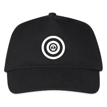 White target skull - Kids’ Baseball Cap - black - Front