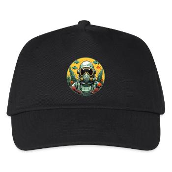 Jetpilot Helm unter Wasser mit Fischen - Kinder Basecap - Schwarz - Vorne