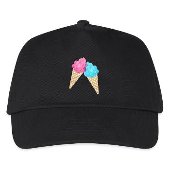 Couple de crème glacée duo glacier d’été salon de crème glacée cool d’été deux fan - Casquette de baseball Enfant - noir - Devant