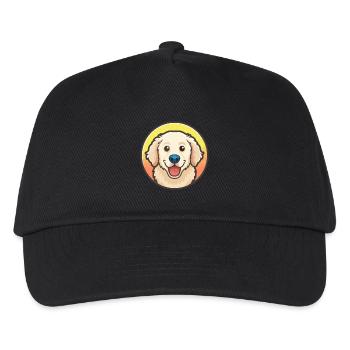 Kuvasz Ungarische Hunderasse Cartoon Kawaii Clipart - Kinder Basecap - Schwarz - Vorne