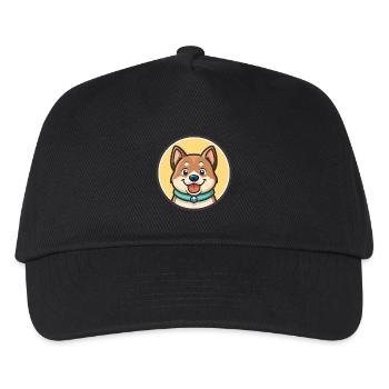 Kai Ken Chien Race Dessin Animé Personnage Kawaii Clipart - Casquette de baseball Enfant - noir - Devant
