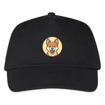 Neuguinea Singende Hunderasse Karikatur Kawaii - Kinder Basecap - Schwarz - Vorne