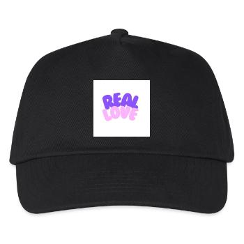 real love - Kinder Basecap - Schwarz - Vorne