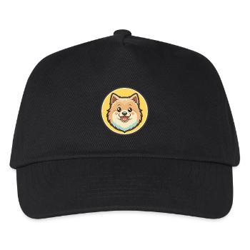 Spitz Chien Race Dessin animé Kawaii Clipart Animal Animal de compagnie - Casquette de baseball Enfant - noir - Devant