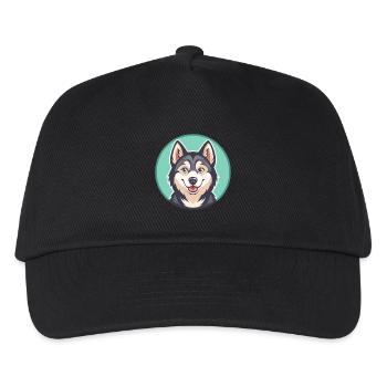 Alaskan Klee Kai Chien Race Dessin animé Kawaii Clipart - Casquette de baseball Enfant - noir - Devant