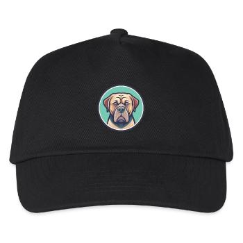 Alano Español Hund Rasse Cartoon Kawaii Clipart Haustier - Kinder Basecap - Schwarz - Vorne