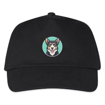 Black Tan Dog Breed Cartoon Kawaii Clipart Animal - Kids’ Baseball Cap - black - Front
