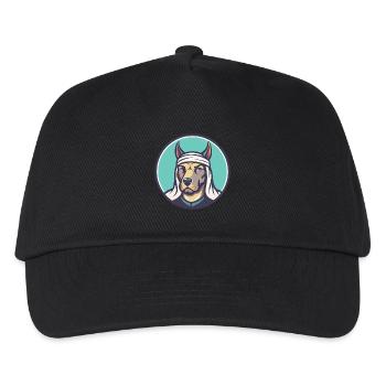 Bulle Arabischer Hund Rasse Karikatur Kawaii Clipart Tier - Kinder Basecap - Schwarz - Vorne