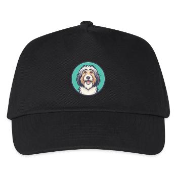 Katalanischer Schäferhund Hund Rasse Cartoon Kawaii Clipart - Kinder Basecap - Schwarz - Vorne