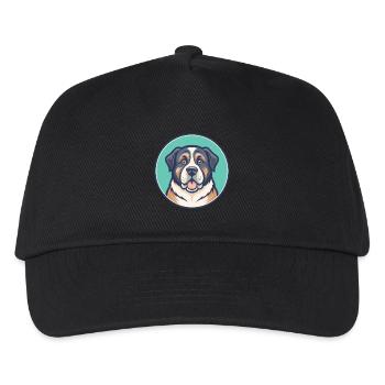 Central Asian Shepherd Dog Breed Cartoon Kawaii - Kids’ Baseball Cap - black - Front