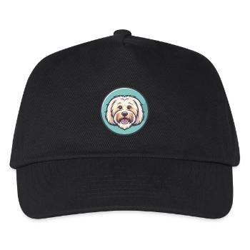 Coton De Tulear Chien Race Dessin animé Kawaii Clipart - Casquette de baseball Enfant - noir - Devant