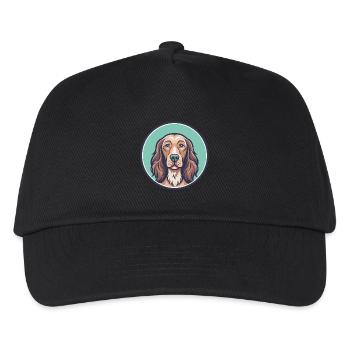 Irischer Setter Hund Rasse Cartoon Kawaii Clipart Haustier - Kinder Basecap - Schwarz - Vorne