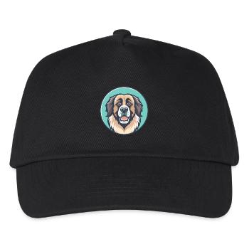 Leonberger Hund Rasse Cartoon Kawaii Clipart Tier - Kinder Basecap - Schwarz - Vorne