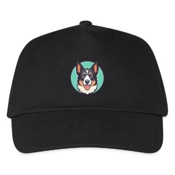 Majorca Shepherd Dog Breed Cartoon Kawaii Clipart - Kids’ Baseball Cap - black - Front