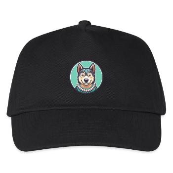Polynesische Hunderasse Cartoon Kawaii Clipart Tier - Kinder Basecap - Schwarz - Vorne