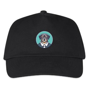 Portugiesischer Wachhund Hunderasse Lustige Karikatur Kawaii - Kinder Basecap - Schwarz - Vorne