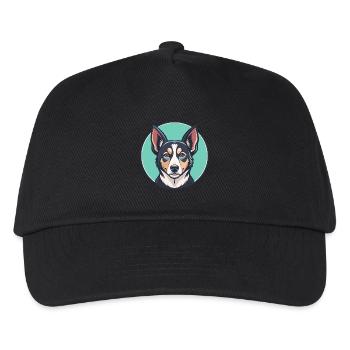 Russian Harlequin Hound Dog Breed Cartoon Kawaii - Kids’ Baseball Cap - black - Front