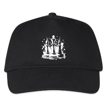 Chess bishop and king - Kids’ Baseball Cap - black - Front