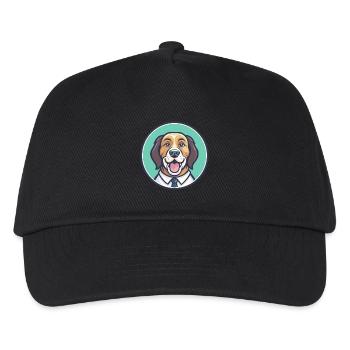 St Johns Chien d’eau Race Dessin animé Kawaii Clipart - Casquette de baseball Enfant - noir - Devant