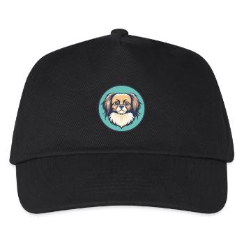 Tibetan Spaniel Dog Breed Cartoon Kawaii Clipart - Kids’ Baseball Cap - black - Front