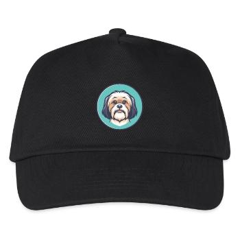 Tibetische Kyi Apso Hunderasse Cartoon Kawaii Clipart - Kinder Basecap - Schwarz - Vorne