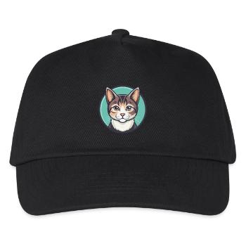 Domestic Cat Breed Cartoon Kawaii Animal Pet - Kids’ Baseball Cap - black - Front