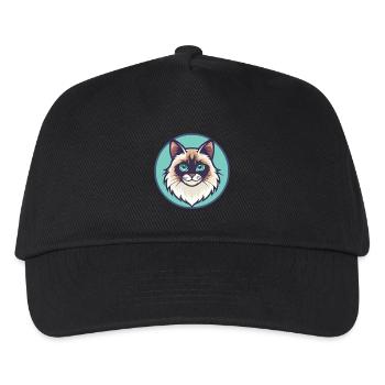 Neva Masquerade Cat Breed Cartoon Kawaii Animal - Kids’ Baseball Cap - black - Front