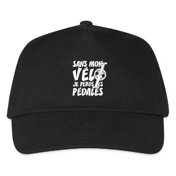 WITHOUT MY BIKE, I LOSE MY PEDALS! - Kids’ Baseball Cap - black - Front
