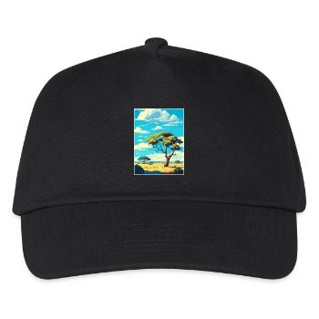 Krüger Nationalpark Südafrika Reiseposter - Kinder Basecap - Schwarz - Vorne