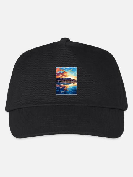 Kapstadt Südafrika Reiseposter Souvenir WPA - Kinder Basecap - Schwarz