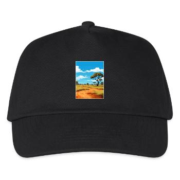 Krüger Nationalpark Südafrika Reiseposter - Kinder Basecap - Schwarz - Vorne