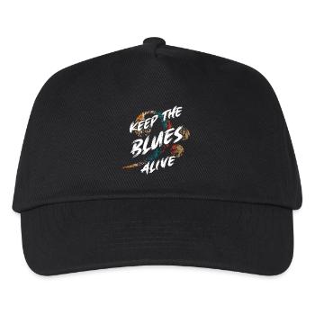 Der Blues lebt Keep the Blues alive - Kinder Basecap - Schwarz - Vorne