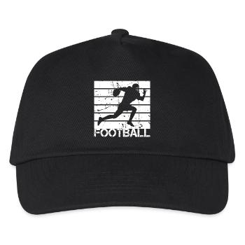 Footballspieler - Kinder Basecap - Schwarz - Vorne
