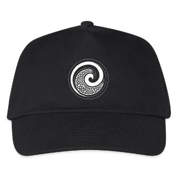 Welle des Weißen Ozeans - Kinder Basecap - Schwarz - Vorne