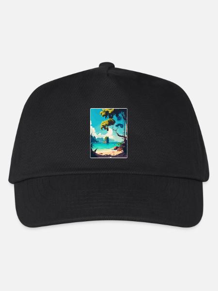 Phuket Thailand Thailand Reise Poster Souvenir WPA - Kinder Basecap - Schwarz